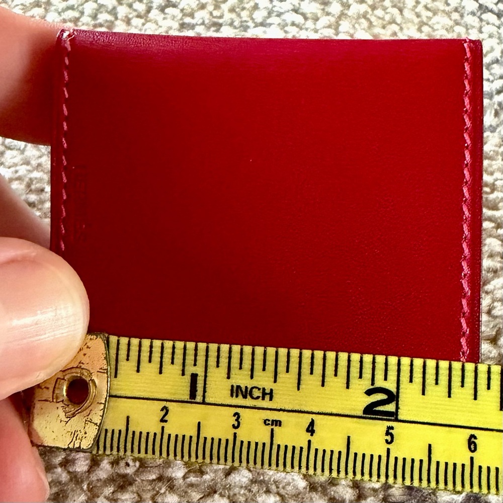Charming & classic Hermès scarlet leather mini photo frame - Picture 8 of 8